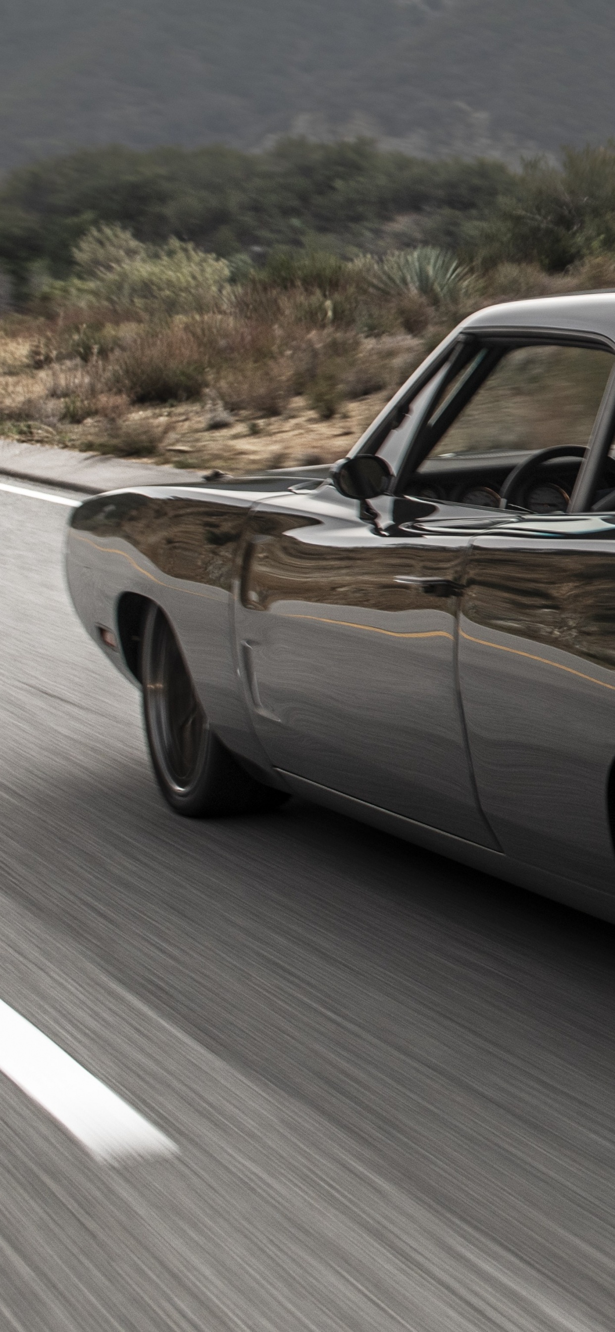 Black Coupe on Road During Daytime. Wallpaper in 1242x2688 Resolution