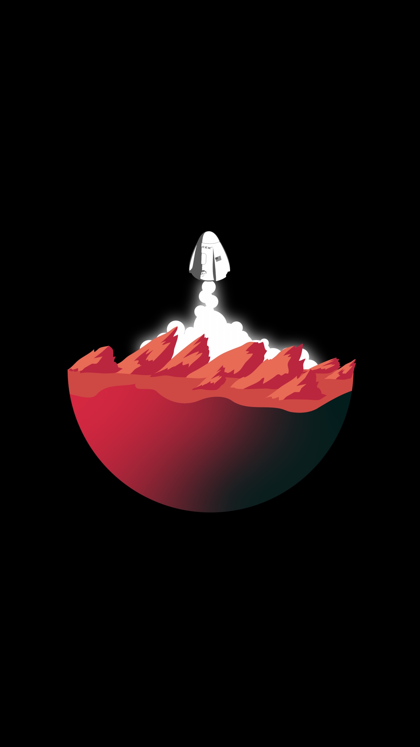 SpaceX, Des Vols Spatiaux, Falcon 9, Falcon Lourd, SpaceX Red Dragon. Wallpaper in 1440x2560 Resolution