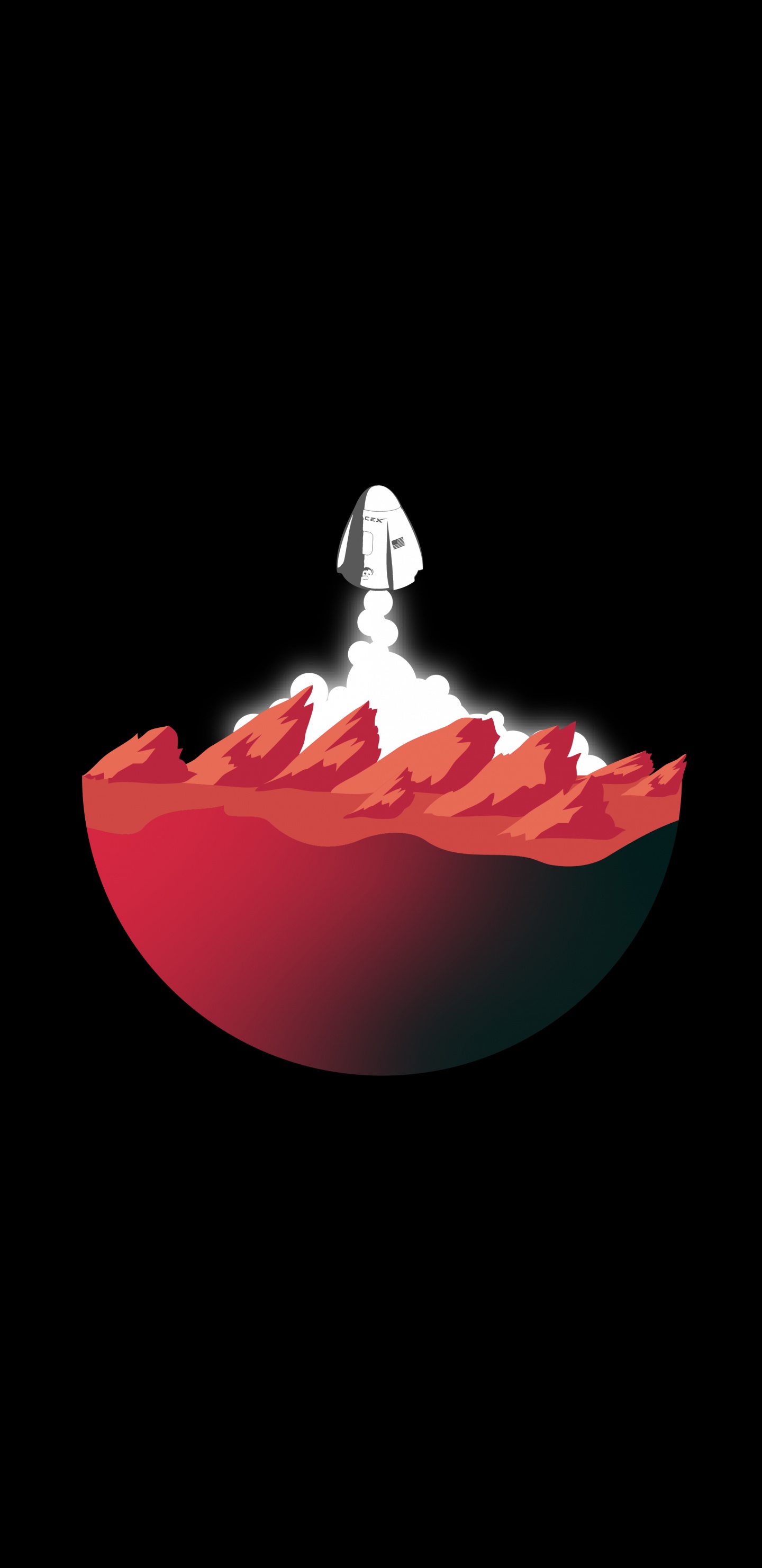 SpaceX, Des Vols Spatiaux, Falcon 9, Falcon Lourd, SpaceX Red Dragon. Wallpaper in 1440x2960 Resolution