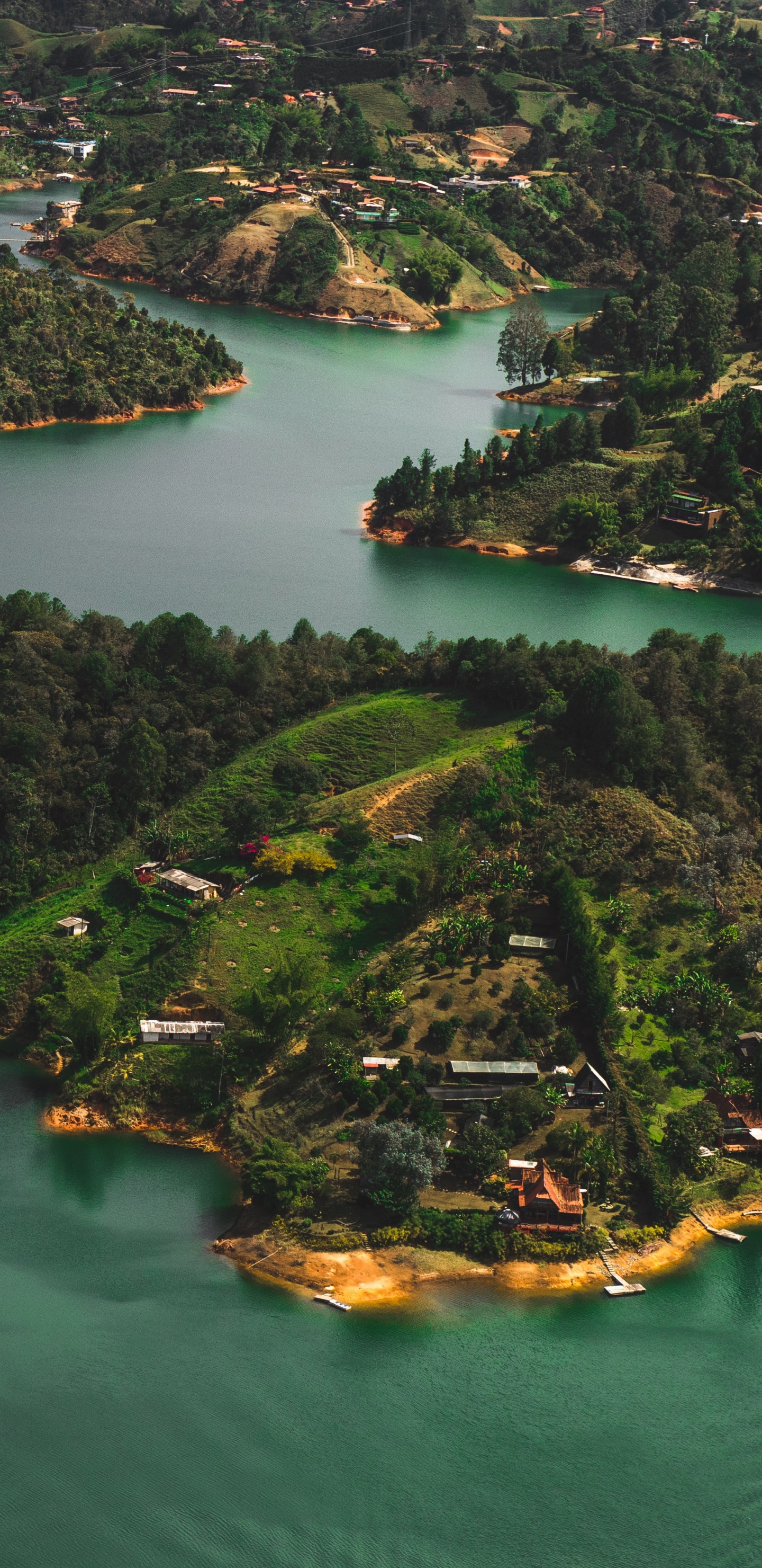 Archipel, Flussinsel, Natur, Birds Eye View, Theatralische Landschaft. Wallpaper in 1440x2960 Resolution