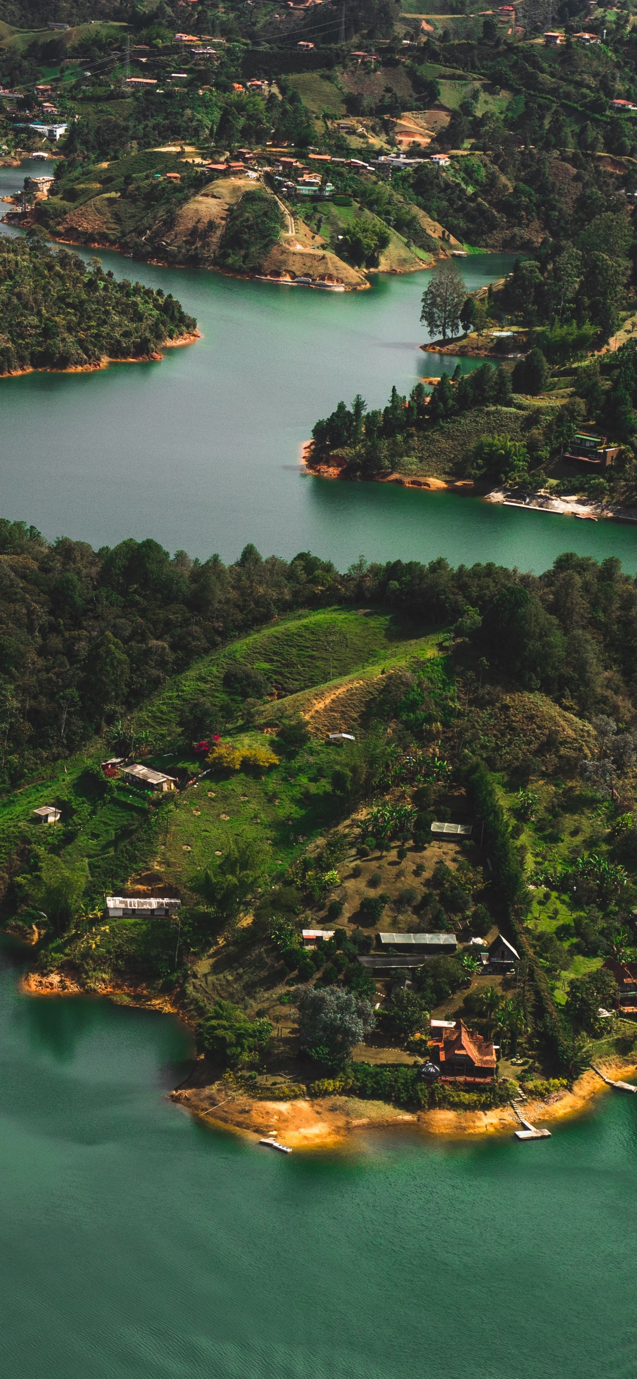 Archipelago, River Island, Nature, Birds Eye View, Theatrical Scenery. Wallpaper in 1242x2688 Resolution