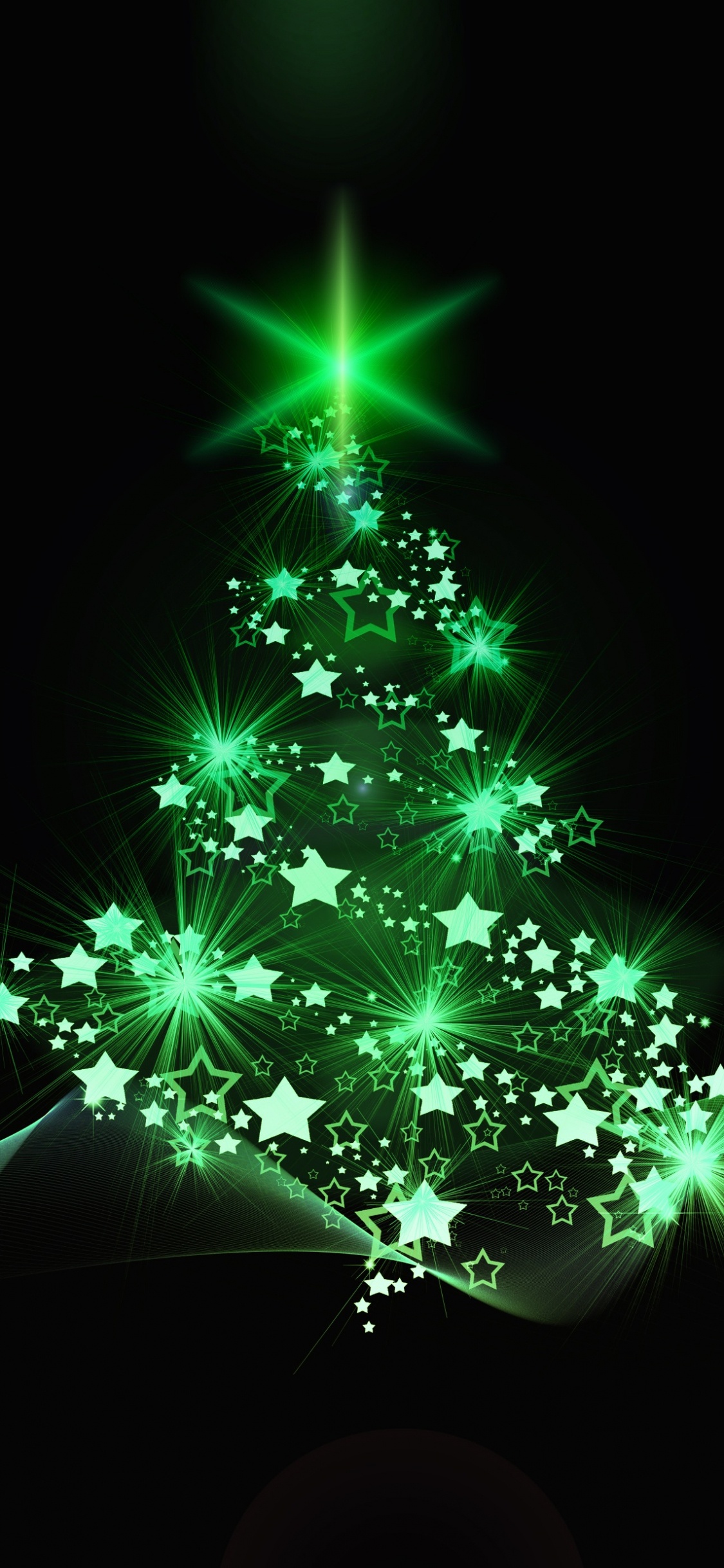 Weihnachten, Weihnachtsbaum, Gr, Weihnachtsdekoration, Licht. Wallpaper in 1125x2436 Resolution