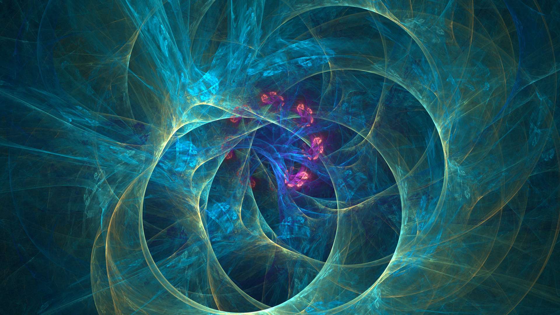 Blaue Und Rote Abstrakte Malerei. Wallpaper in 1920x1080 Resolution