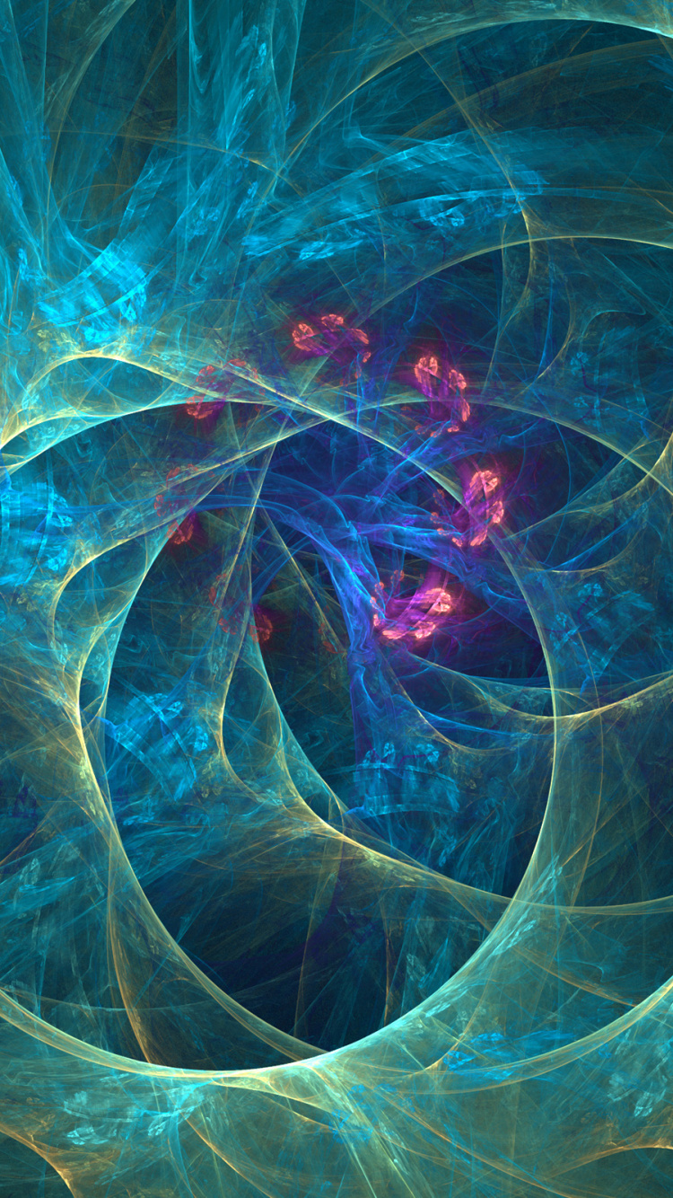 Blue and Red Abstract Painting. Wallpaper in 750x1334 Resolution