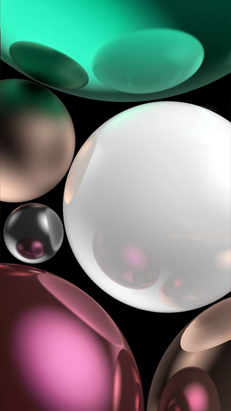 Apples, Smartphone, Pink, Bubble, Graphics. Wallpaper in 750x1334 Resolution