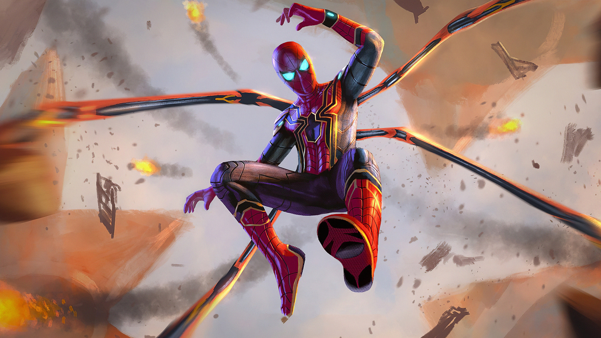 Femme en Robe Rouge et Noire Tenant L'illustration de L'épée. Wallpaper in 1920x1080 Resolution