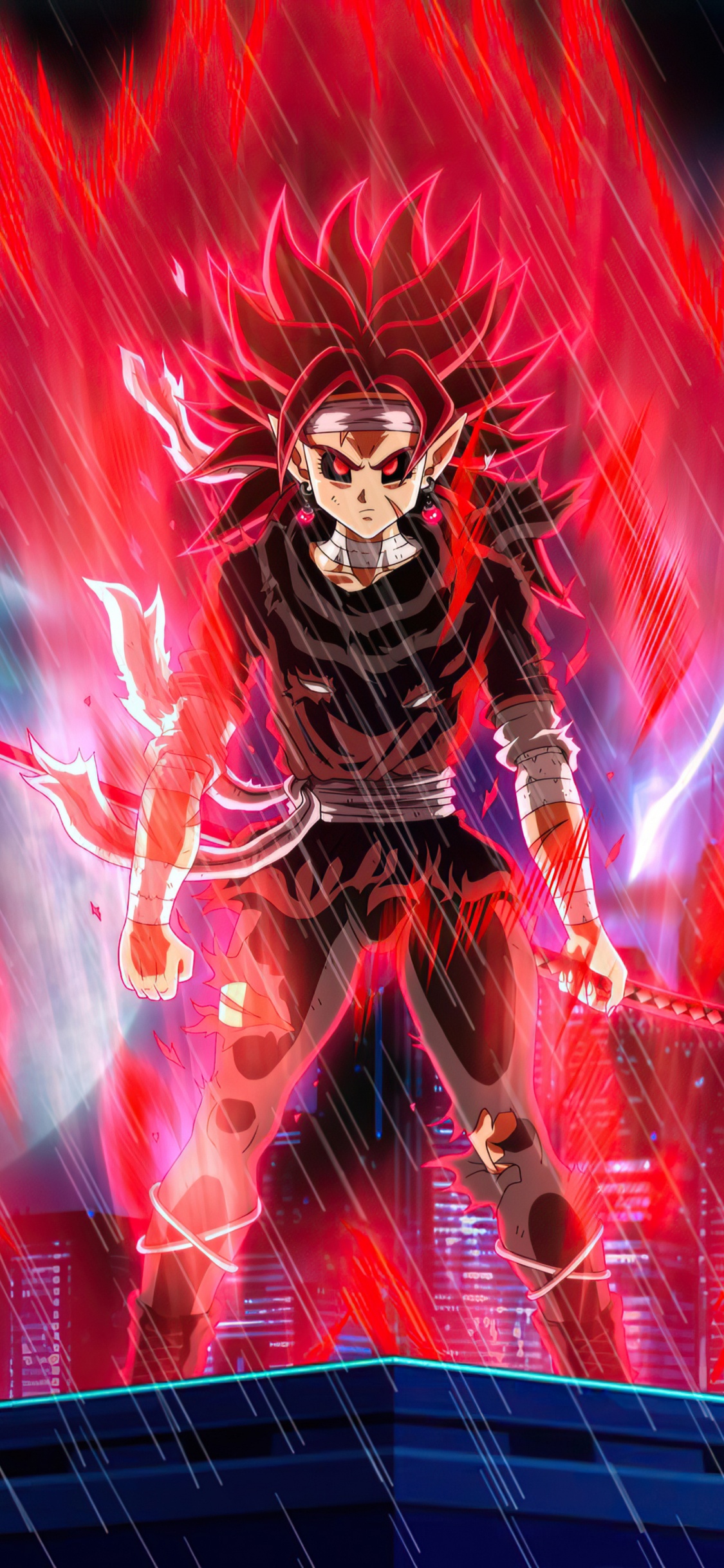 Anime, Dunkler Saiyajin, Son-goku, Zamasu, Vegeta. Wallpaper in 1125x2436 Resolution