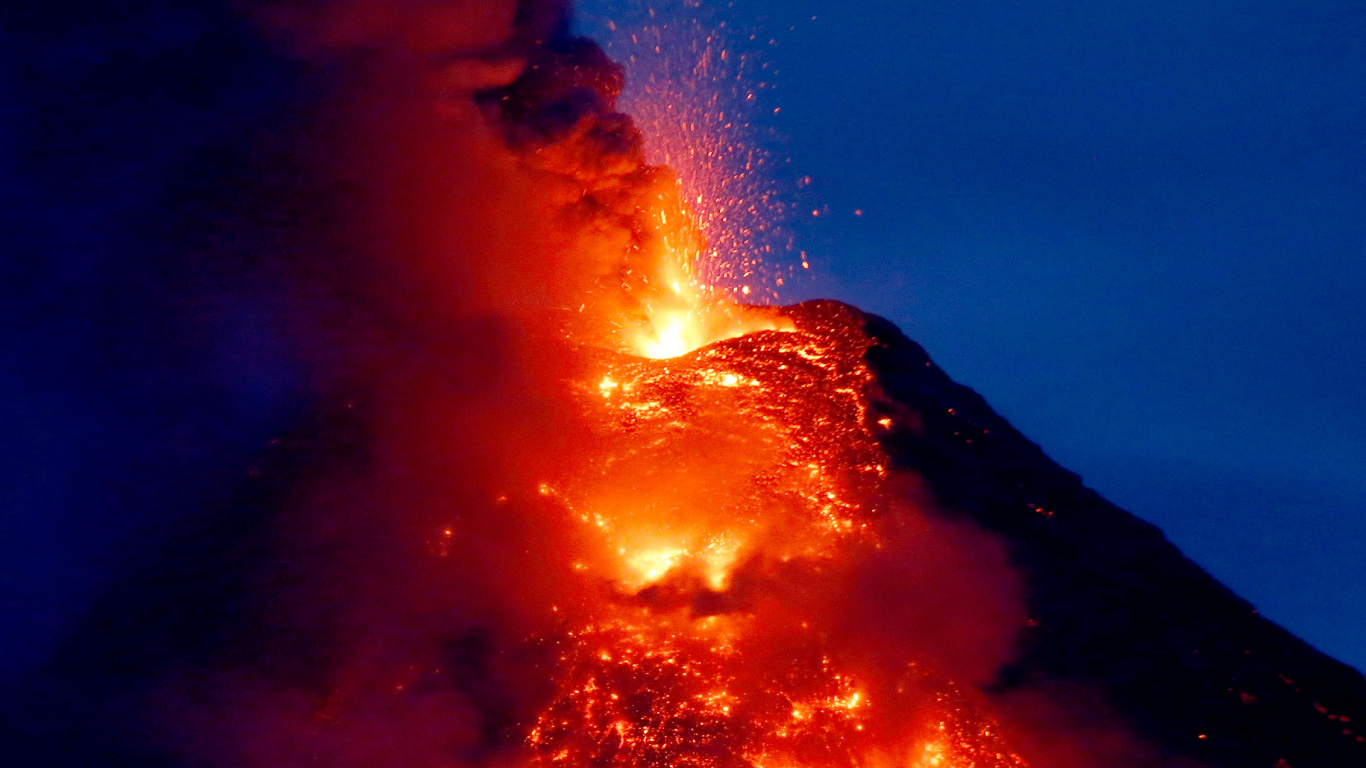 火山的地貌, 类型的火山爆发, 熔岩, 熔岩圆顶, 屏蔽火山 壁纸 1366x768 允许