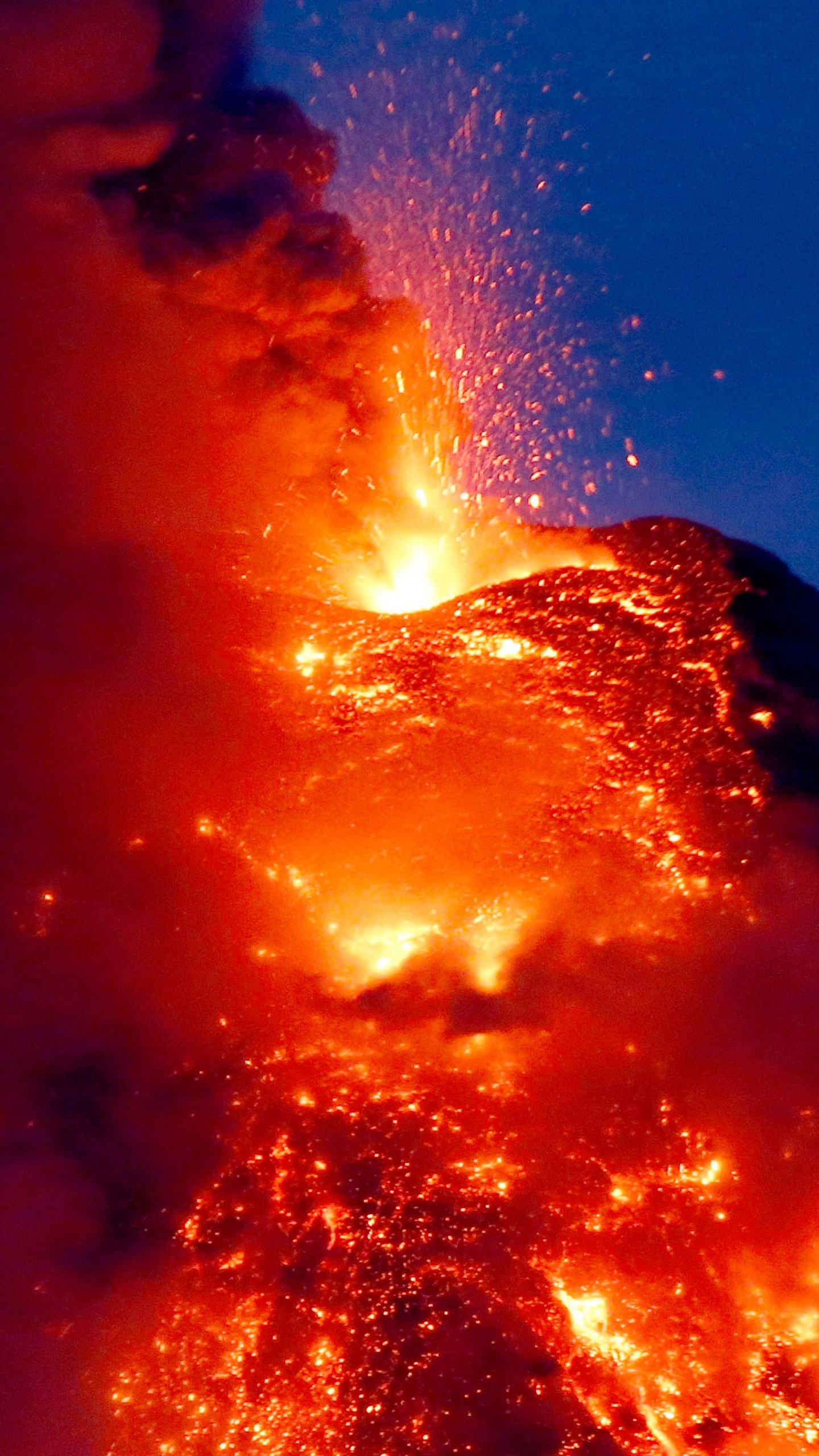 火山的地貌, 类型的火山爆发, 熔岩, 熔岩圆顶, 屏蔽火山 壁纸 1440x2560 允许