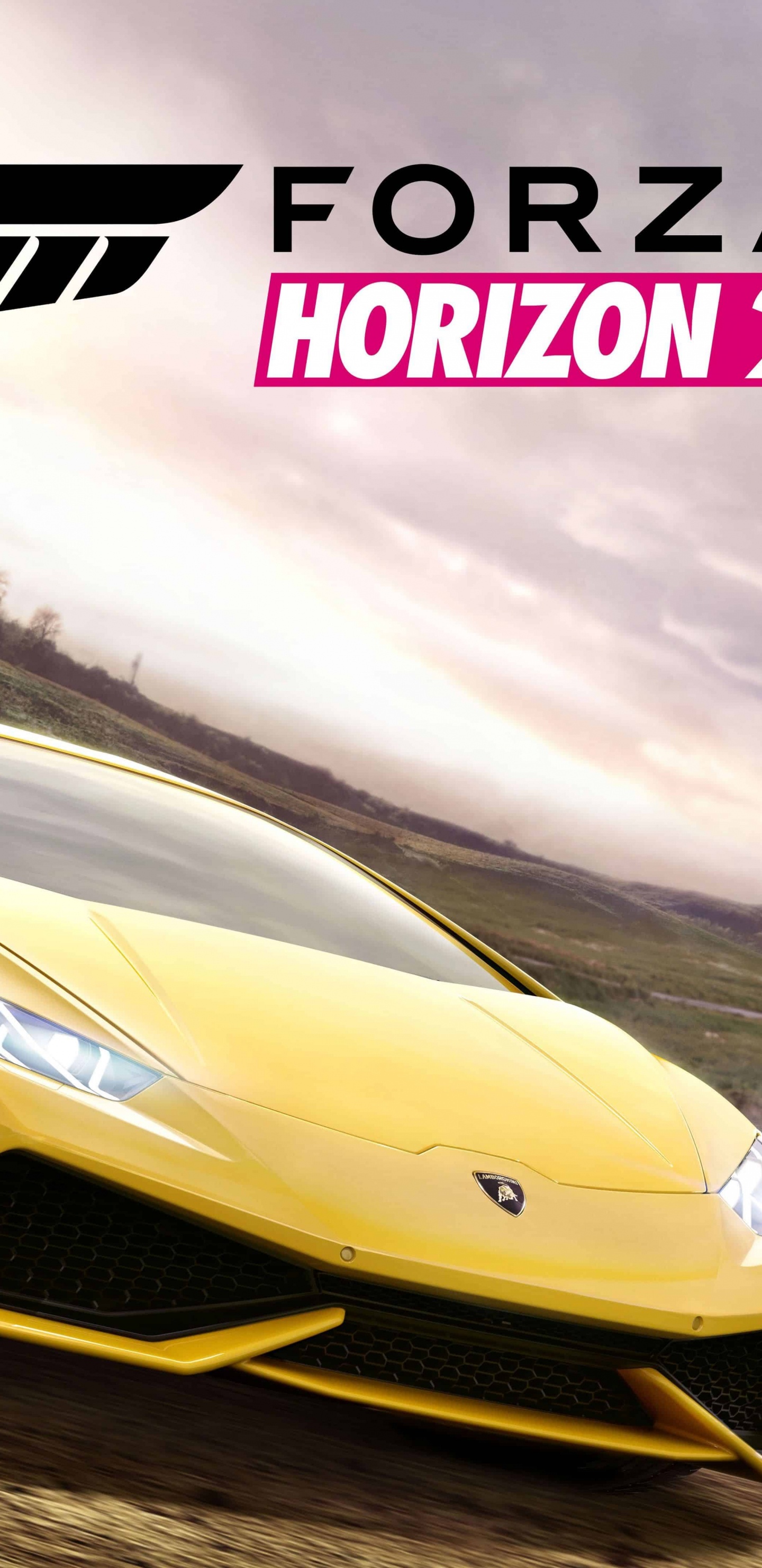 Gelber Ferrari 458 Italia Unterwegs. Wallpaper in 1440x2960 Resolution