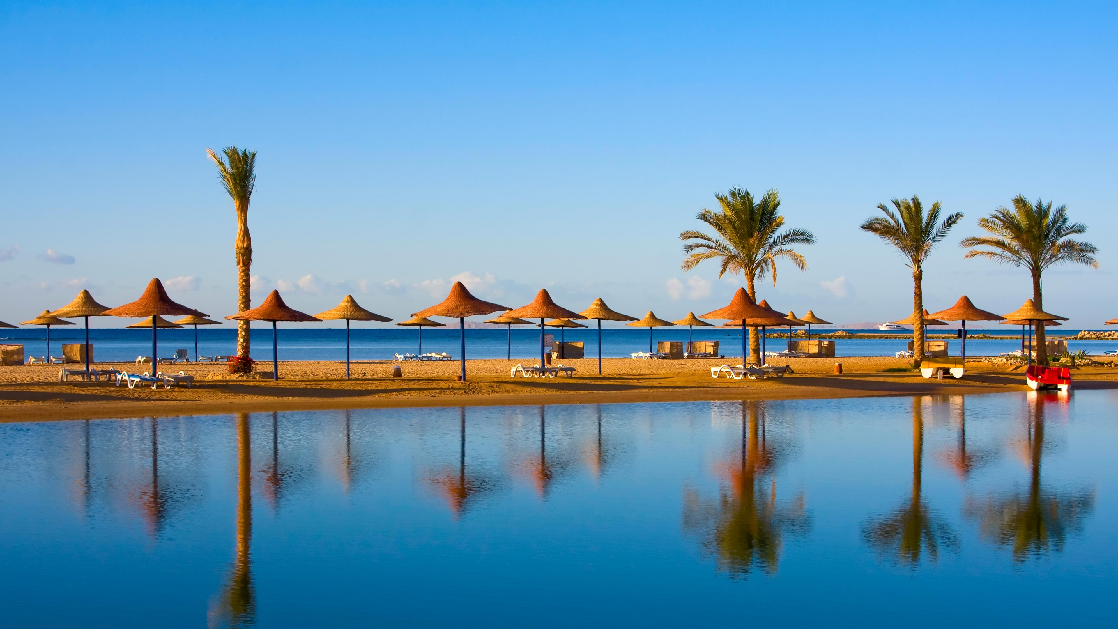 度假, 度假村, 反射, 假日, 大海 壁纸 3840x2160 允许