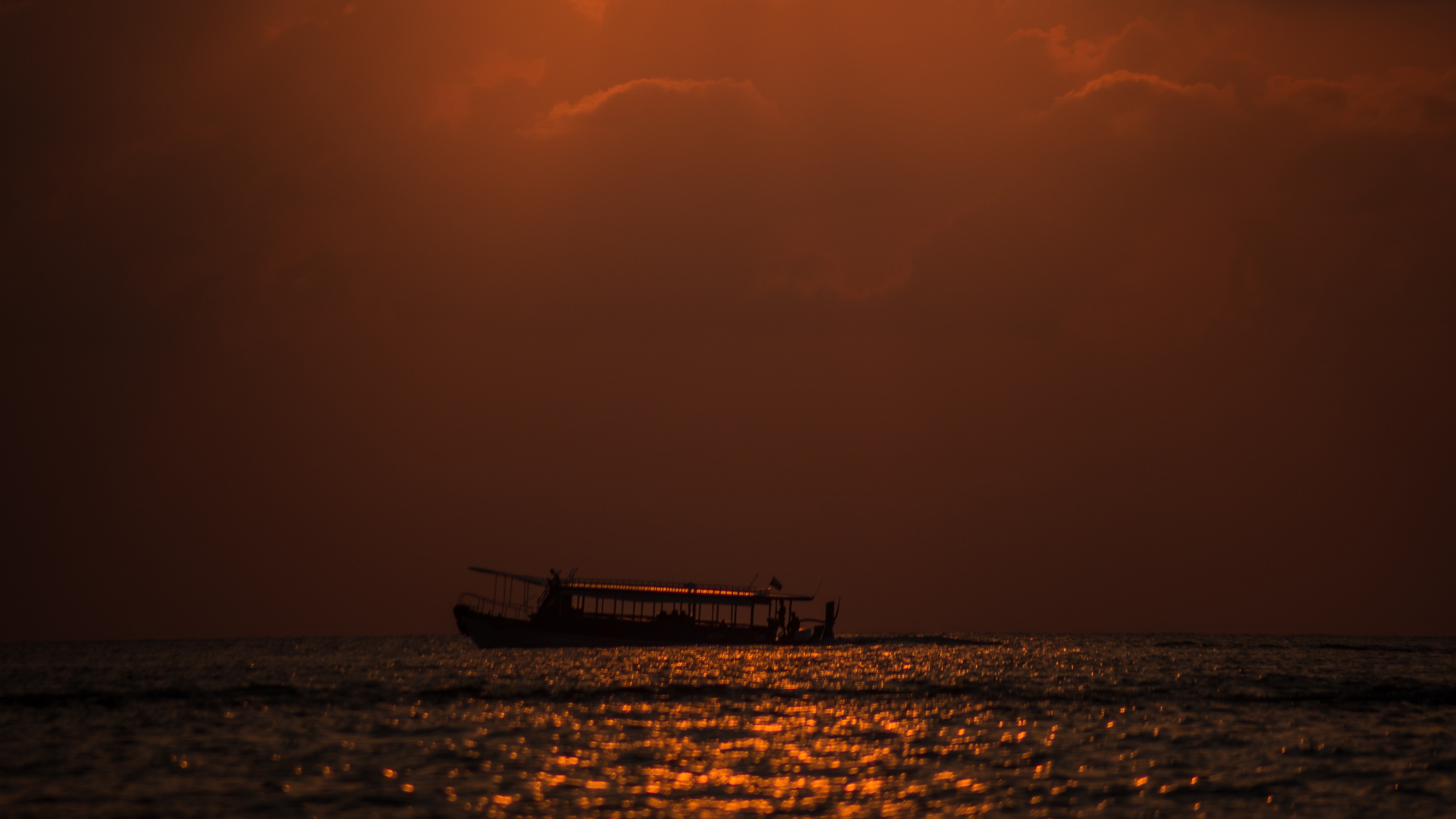 Sunset, Afterglow, Sun, Cloud, Dusk. Wallpaper in 3840x2160 Resolution