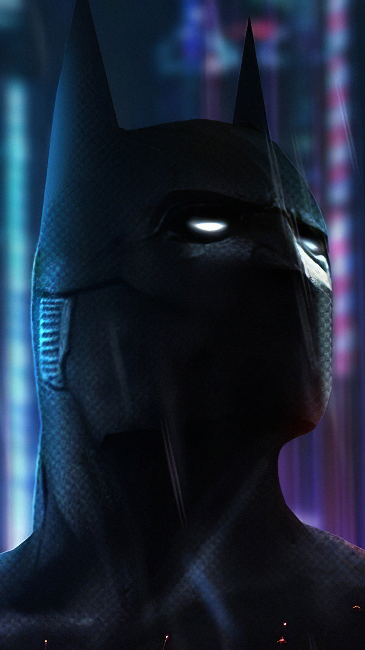 Personne Portant un Masque Noir Devant Des Lumières Bleues. Wallpaper in 750x1334 Resolution