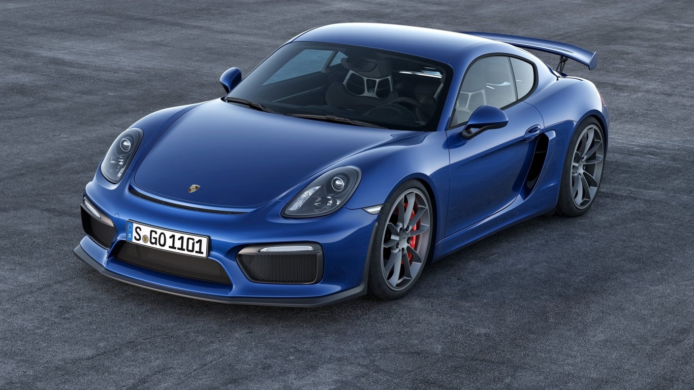 Porsche 911 Bleue Sur Route. Wallpaper in 1366x768 Resolution