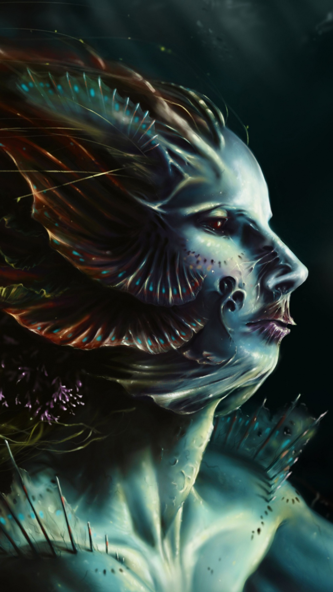 Femme Aux Cheveux Bruns Illustration. Wallpaper in 1080x1920 Resolution