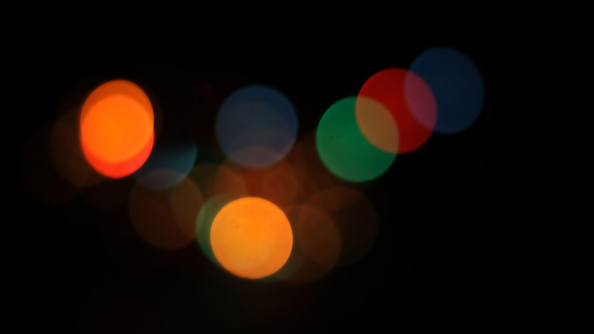 Orange Und Grüne Bokeh-Lichter. Wallpaper in 1920x1080 Resolution