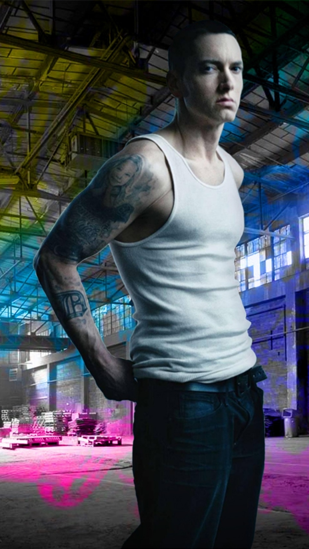 Eminem, Hip-hop-Musik, Körperliche Fitness, Licht, Spaß. Wallpaper in 1080x1920 Resolution