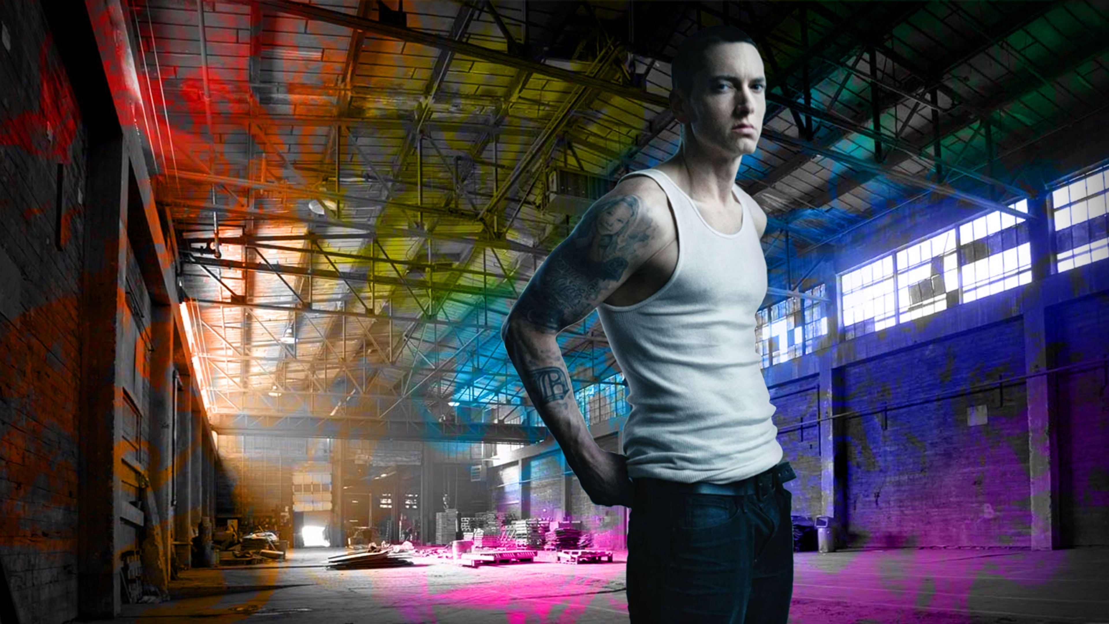 Eminem, Hip-hop-Musik, Körperliche Fitness, Licht, Spaß. Wallpaper in 3840x2160 Resolution