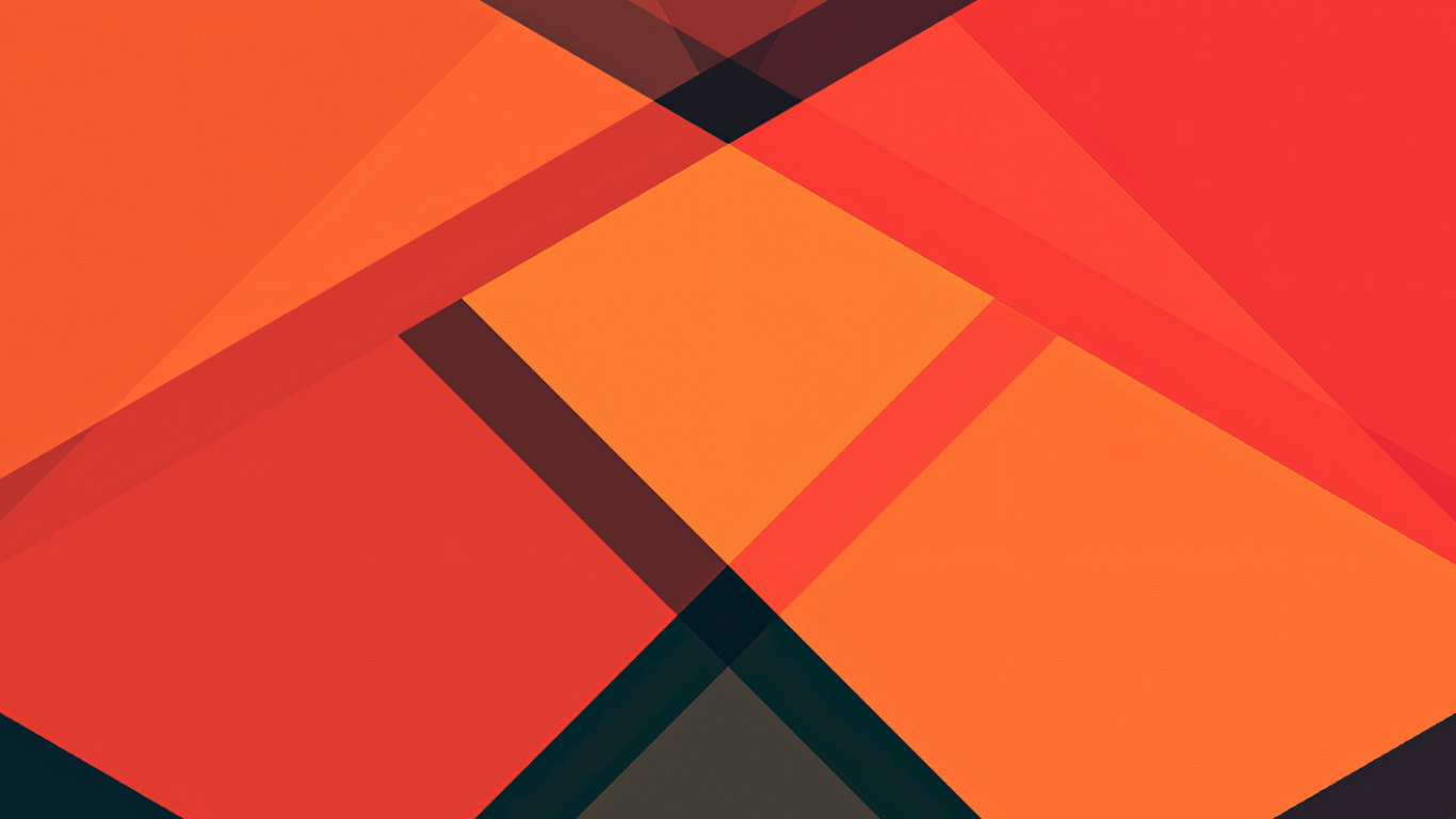 Naranja, Arte, Diseño, Rectángulo, Triangulo. Wallpaper in 1366x768 Resolution