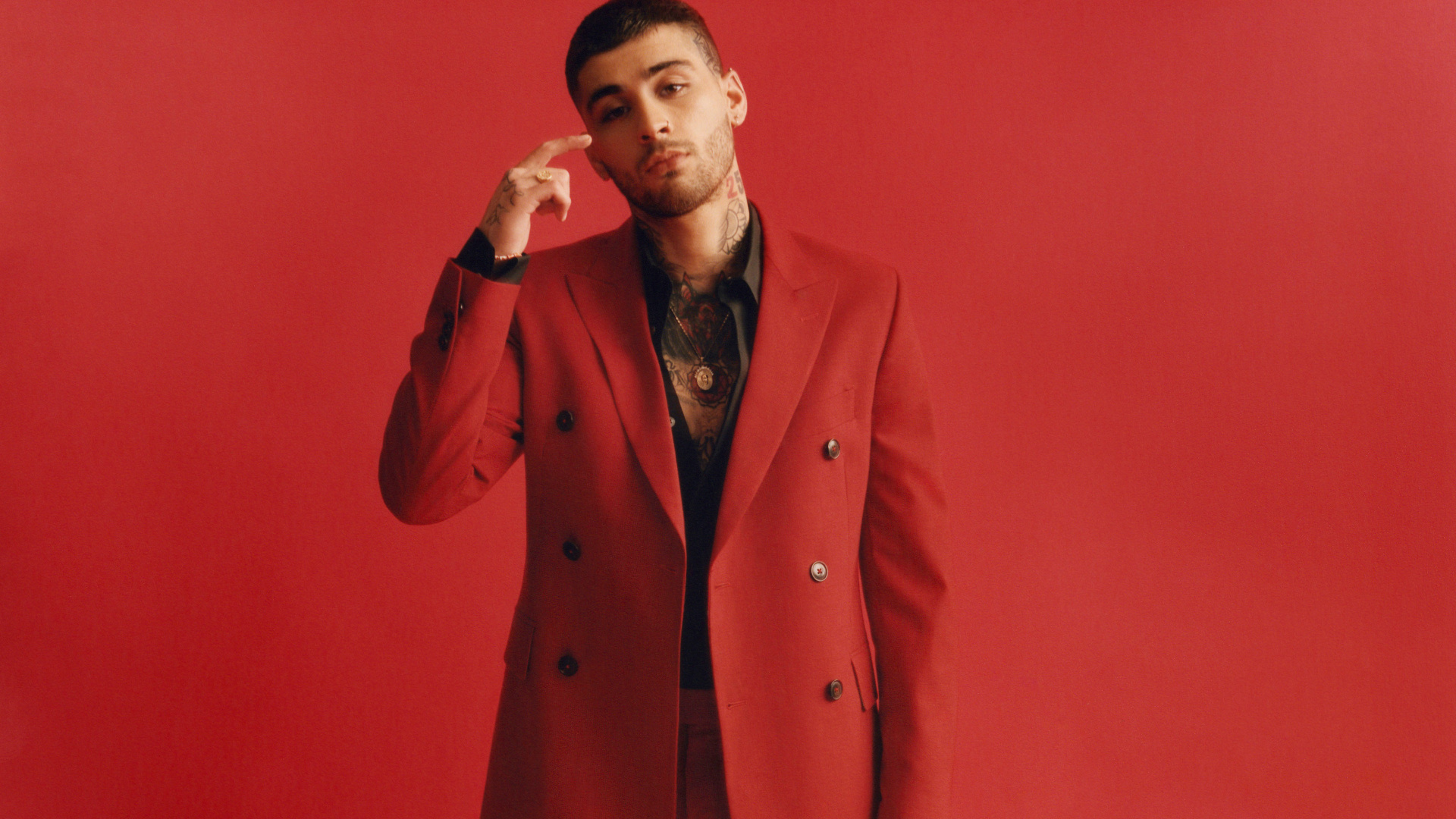 Red, Zayn Malik, Vogue, One Direction, Entertainer. Wallpaper in 1920x1080 Resolution