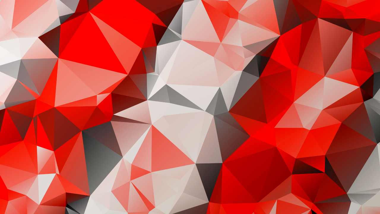 多边形, 红色的, 三角形, 对称, 矢量图形 壁纸 1280x720 允许