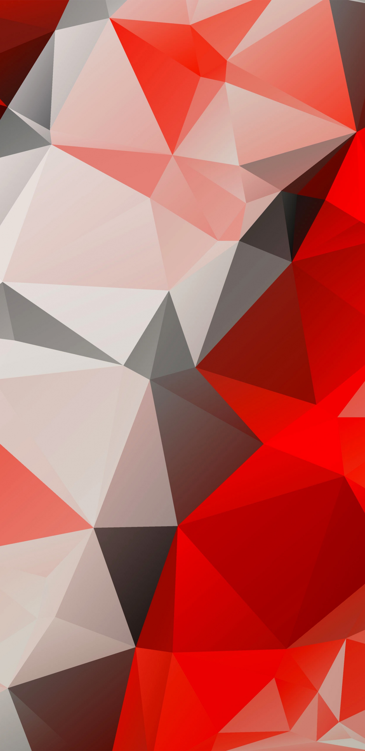 多边形, 红色的, 三角形, 对称, 矢量图形 壁纸 1440x2960 允许