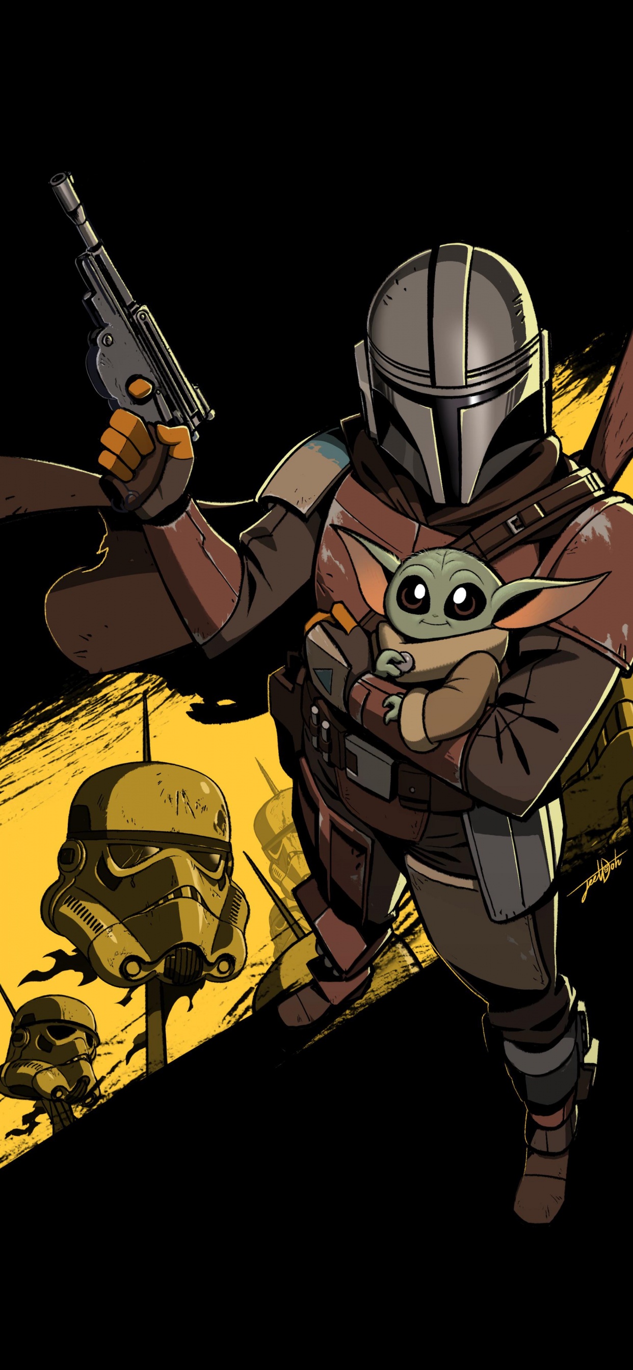 Star Wars, la Walt Disney Company, Yoda, Amoled, Jedi. Wallpaper in 1242x2688 Resolution