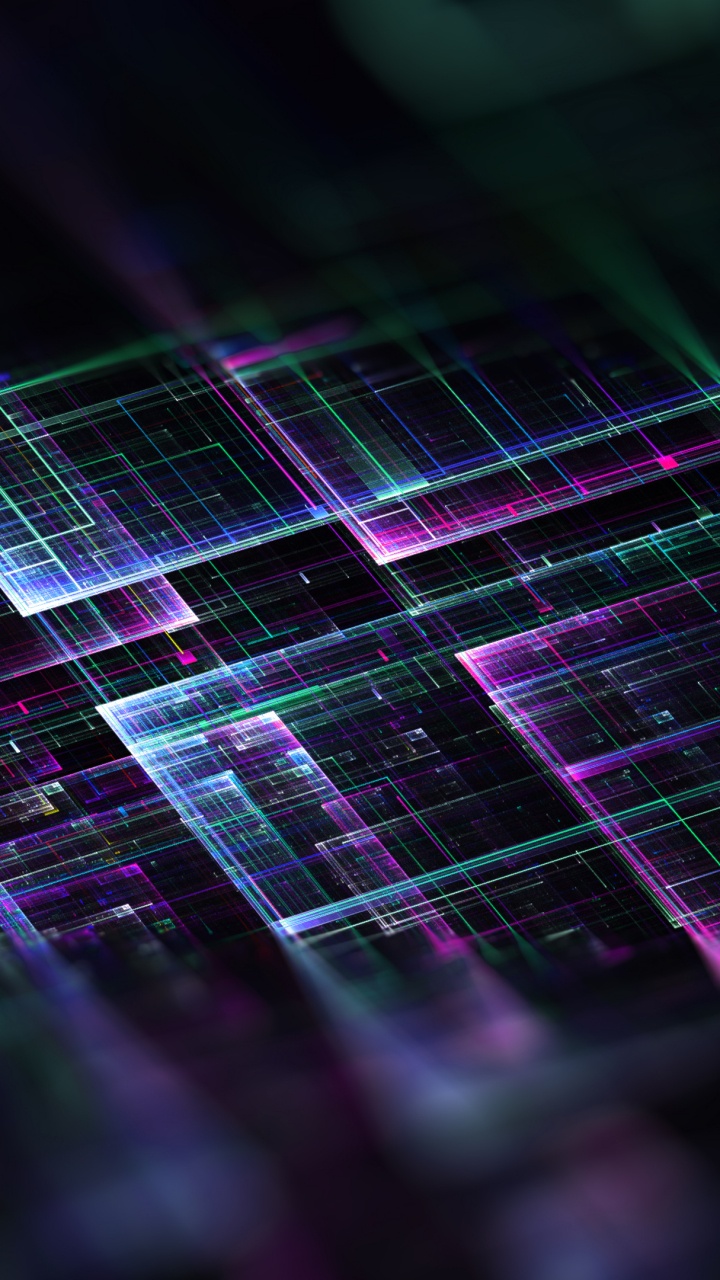 Bokeh de Lumière Violette et Noire. Wallpaper in 720x1280 Resolution