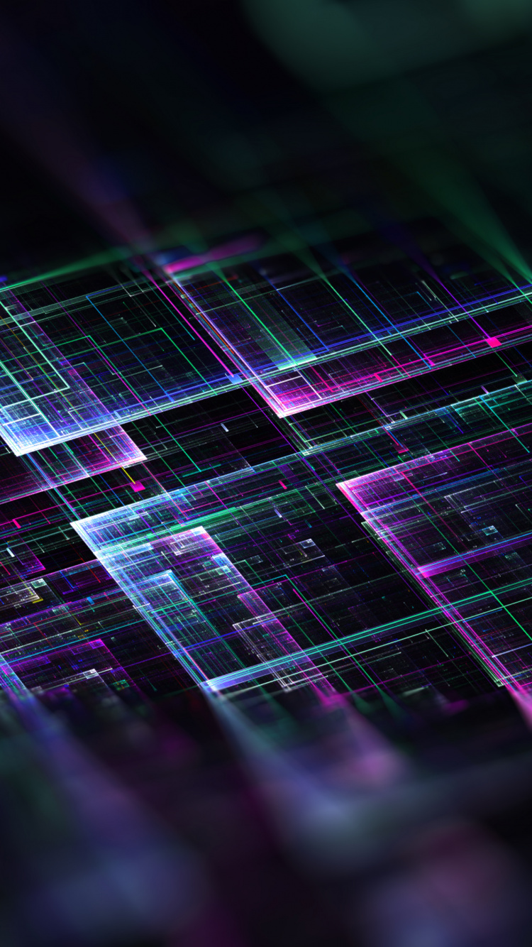 Bokeh de Luz Morado y Negro. Wallpaper in 750x1334 Resolution