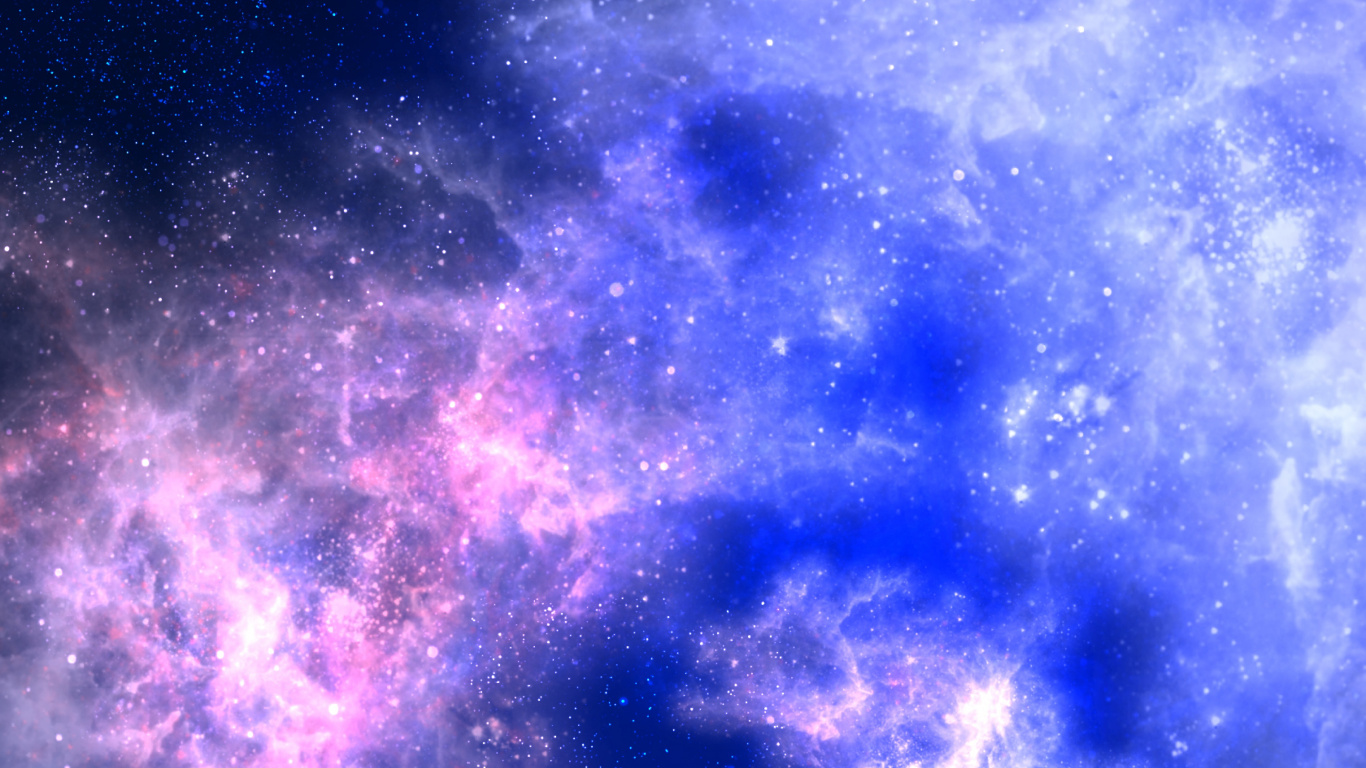 Blue and White Sky With Stars. Wallpaper in 1366x768 Resolution