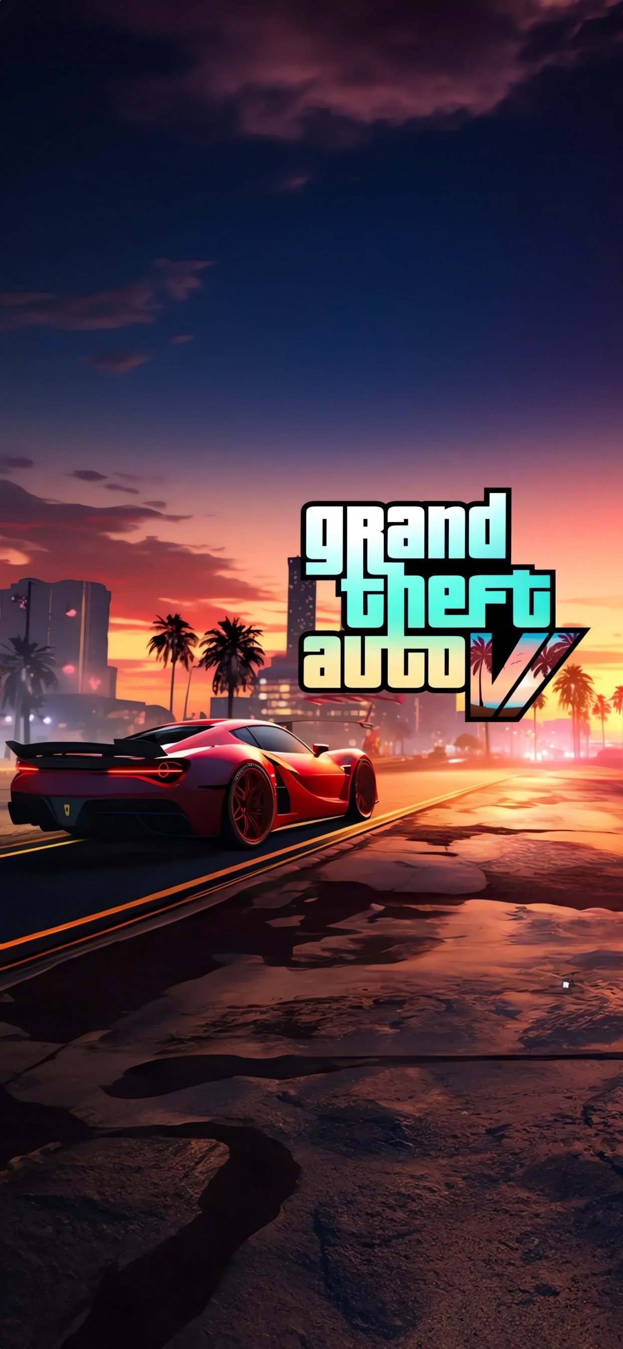 Grand Theft Auto VI, Grand Theft Auto v, Coche, Vice City, Rueda. Wallpaper in 1242x2688 Resolution