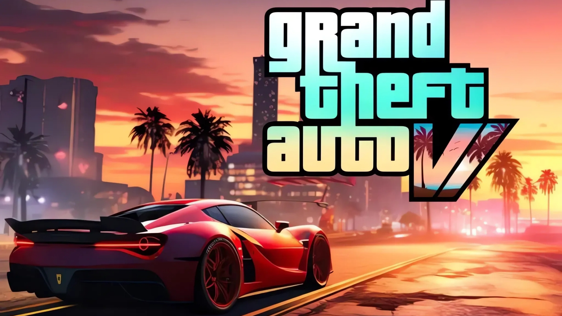 Grand Theft Auto VI, Grand Theft Auto v, Coche, Vice City, Rueda. Wallpaper in 1920x1080 Resolution