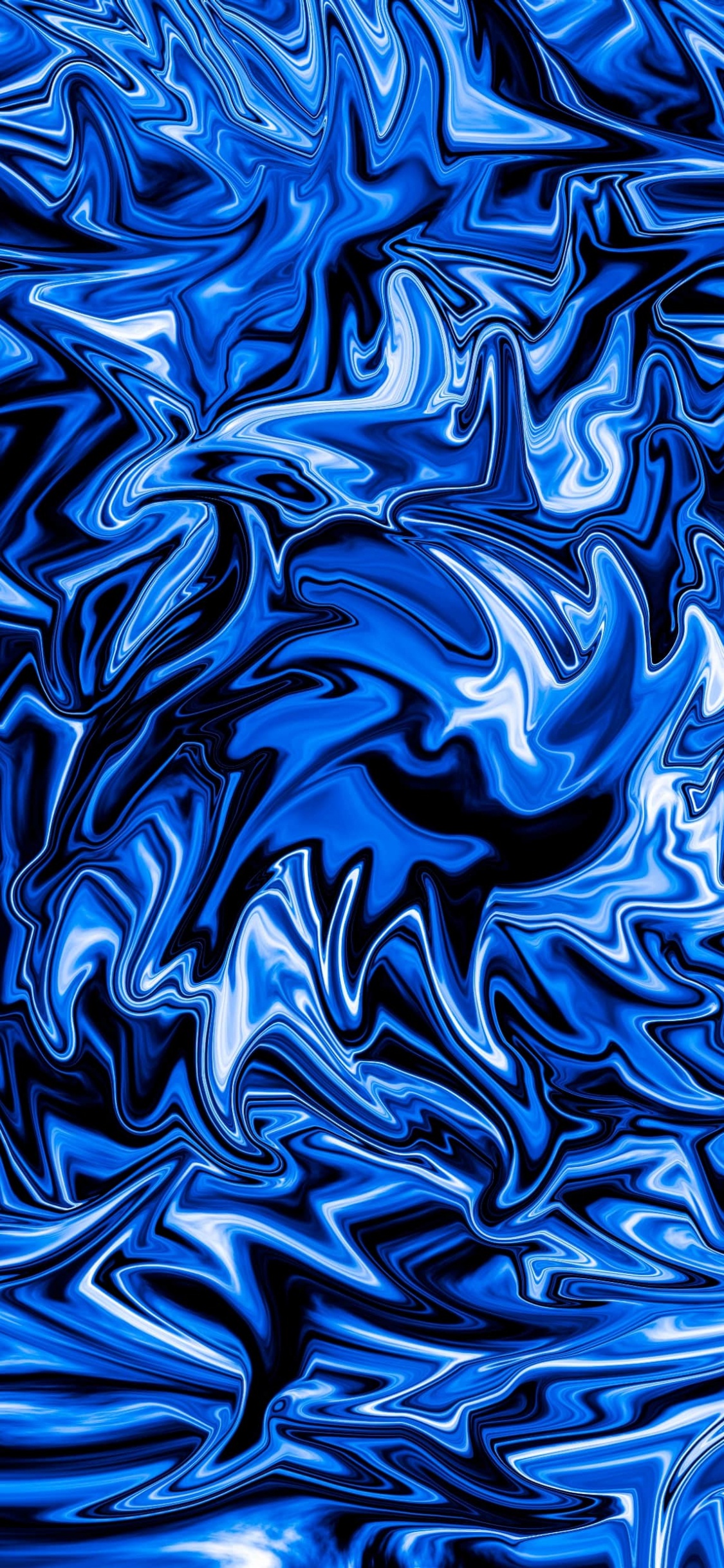 Peinture Abstraite Bleue et Blanche. Wallpaper in 1125x2436 Resolution