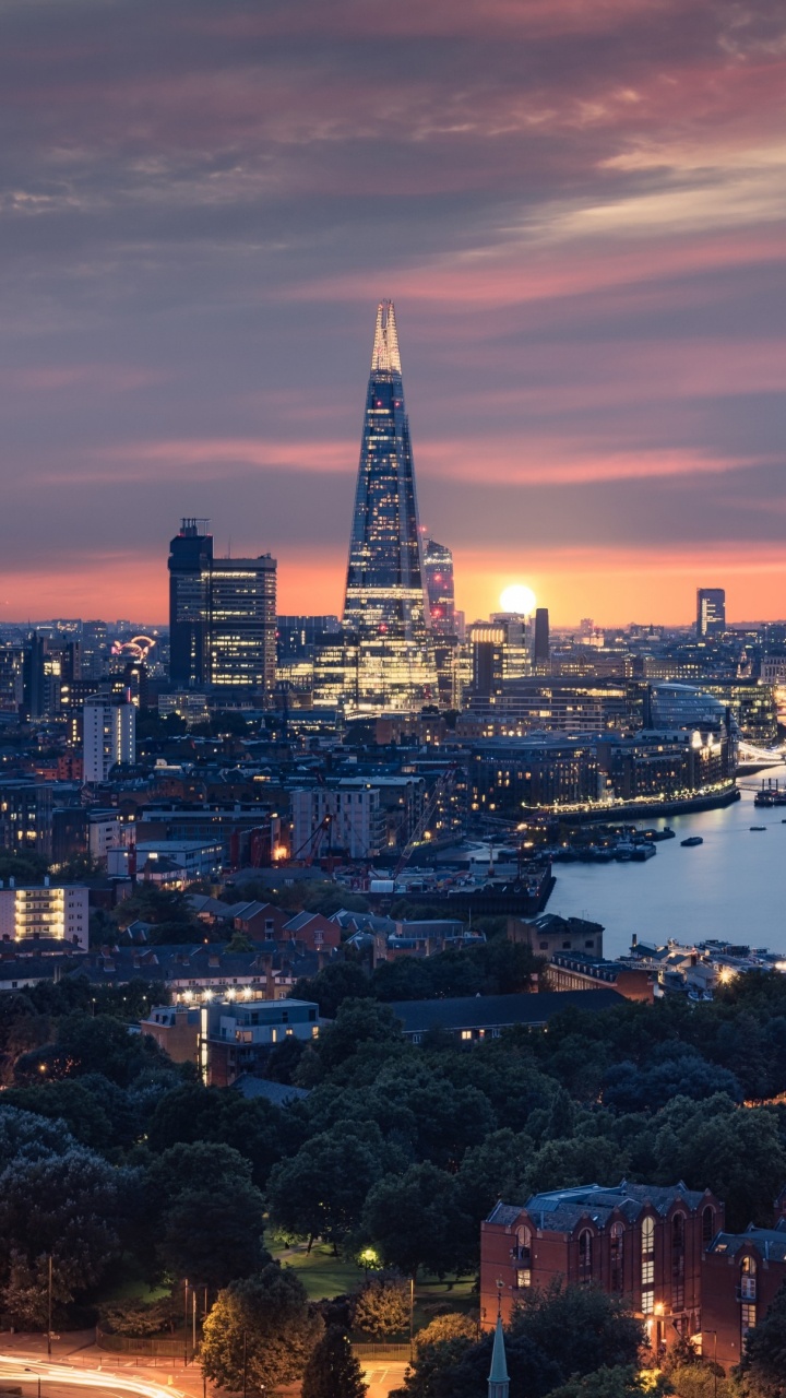 London, Water, Cloud, Skyscraper, Building. Wallpaper in 720x1280 Resolution