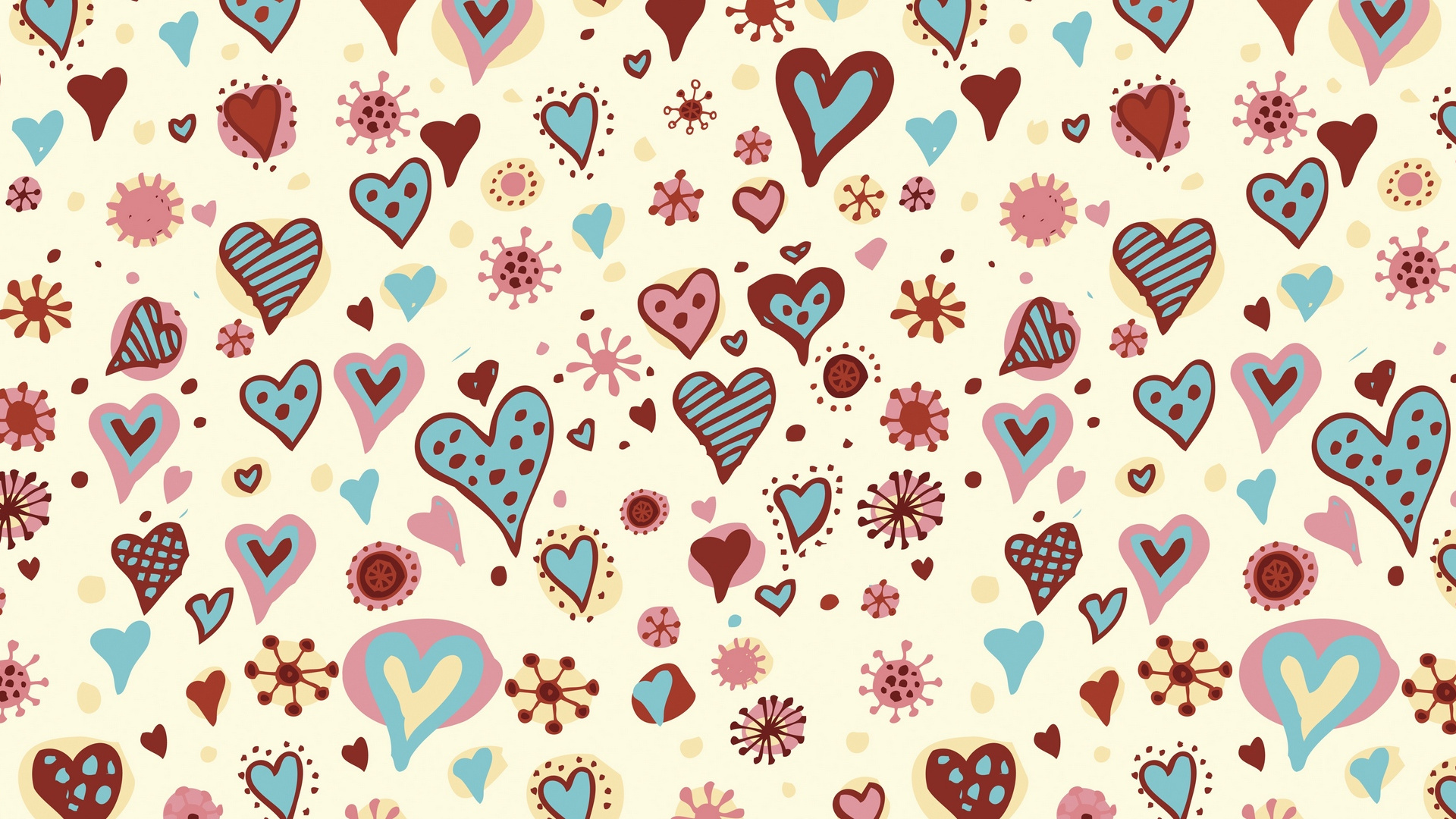Heart, Pattern, Design, Line, Textile. Wallpaper in 1920x1080 Resolution
