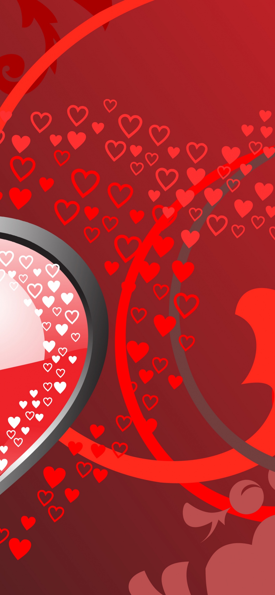 New i Love You, Organ, Red, Material Property, Pattern. Wallpaper in 1125x2436 Resolution