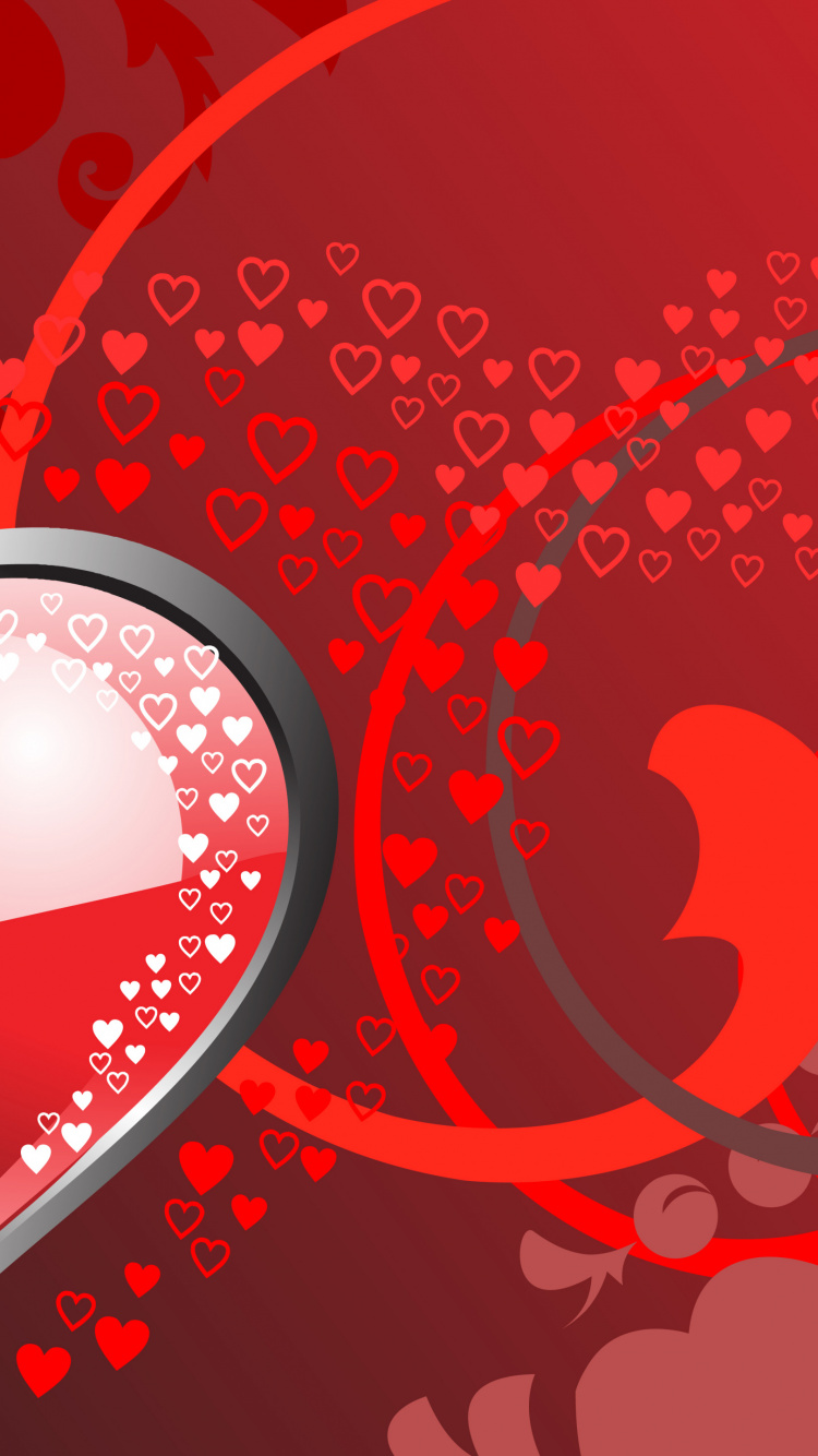 New i Love You, Organ, Red, Material Property, Pattern. Wallpaper in 750x1334 Resolution