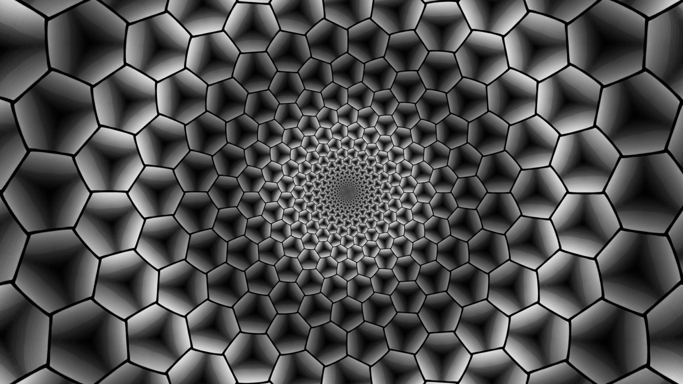 Weiße Und Schwarze Runde Abbildung. Wallpaper in 1366x768 Resolution