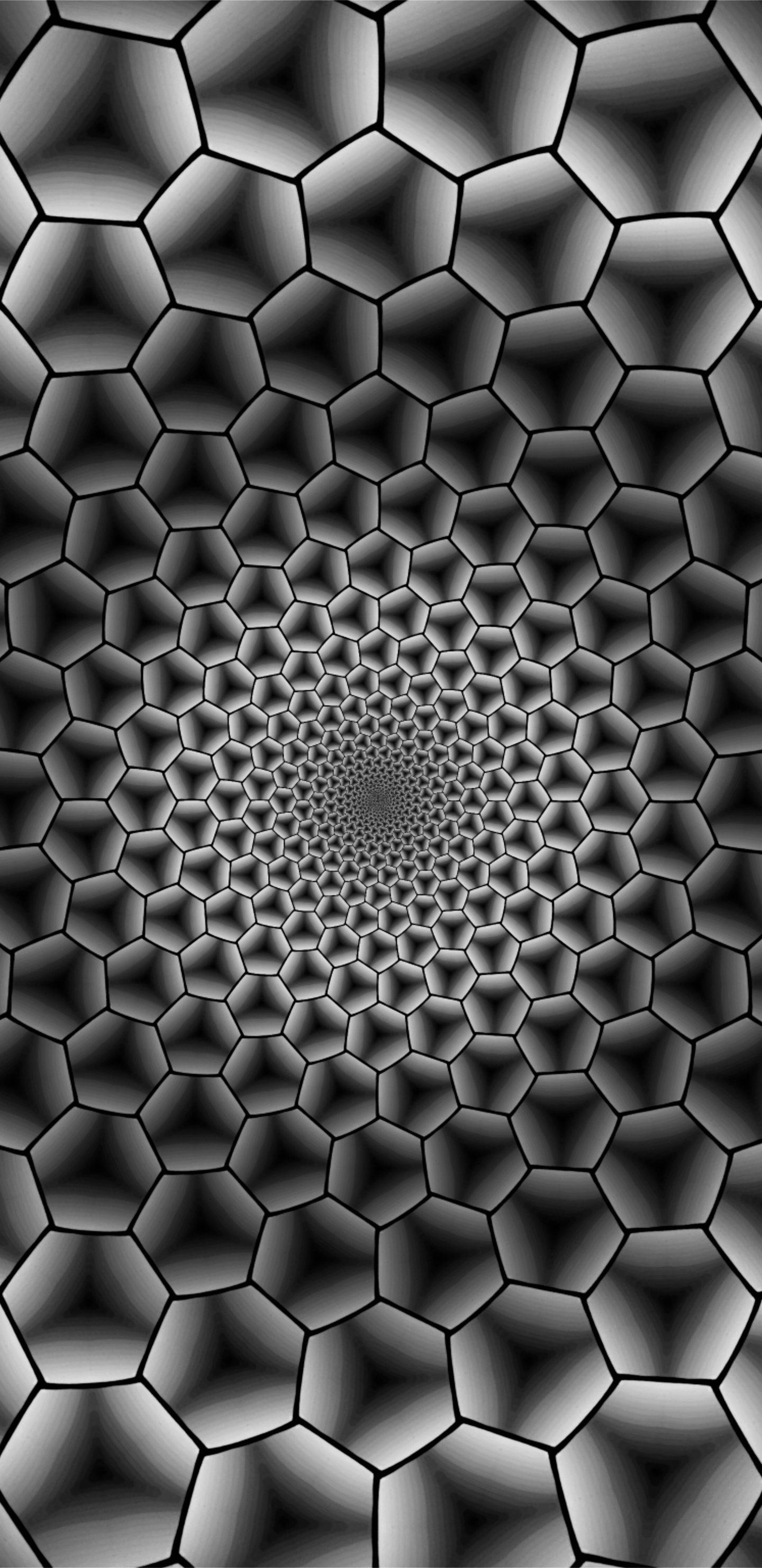 Weiße Und Schwarze Runde Abbildung. Wallpaper in 1440x2960 Resolution