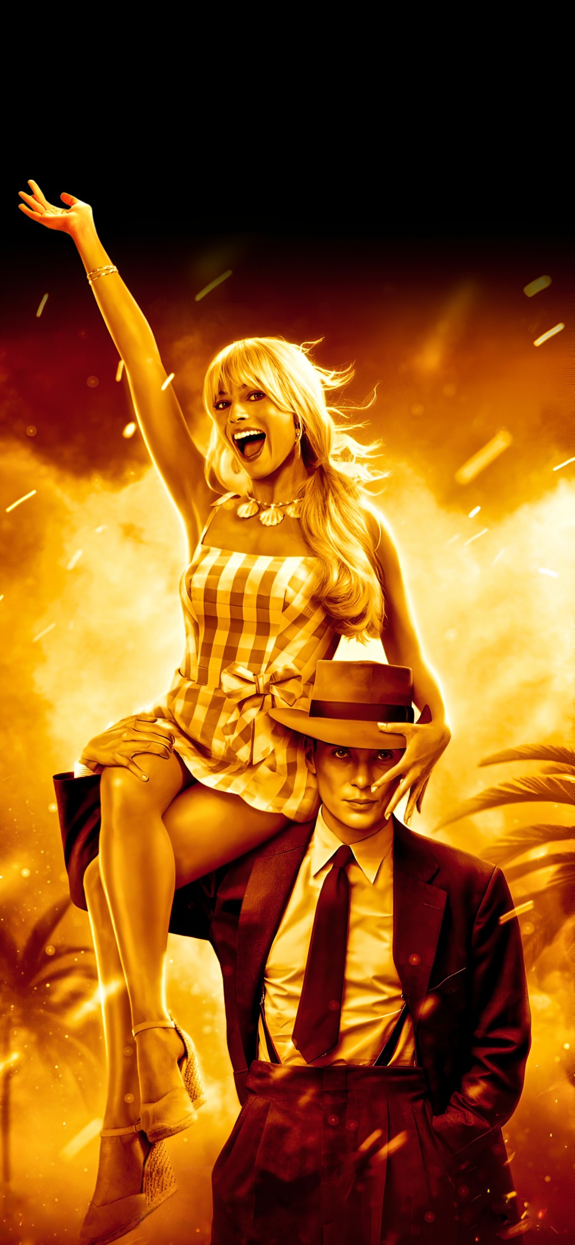 Barbenheimer Meme, Margot Robbie, Barbie, Oppenheimer, Barbenheimer. Wallpaper in 1125x2436 Resolution