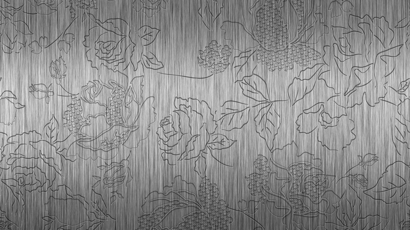 Black and White Floral Textile. Wallpaper in 1366x768 Resolution