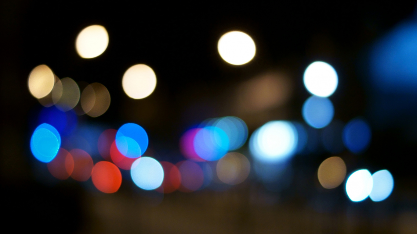 Luces Blancas Rojas y Azules. Wallpaper in 1366x768 Resolution