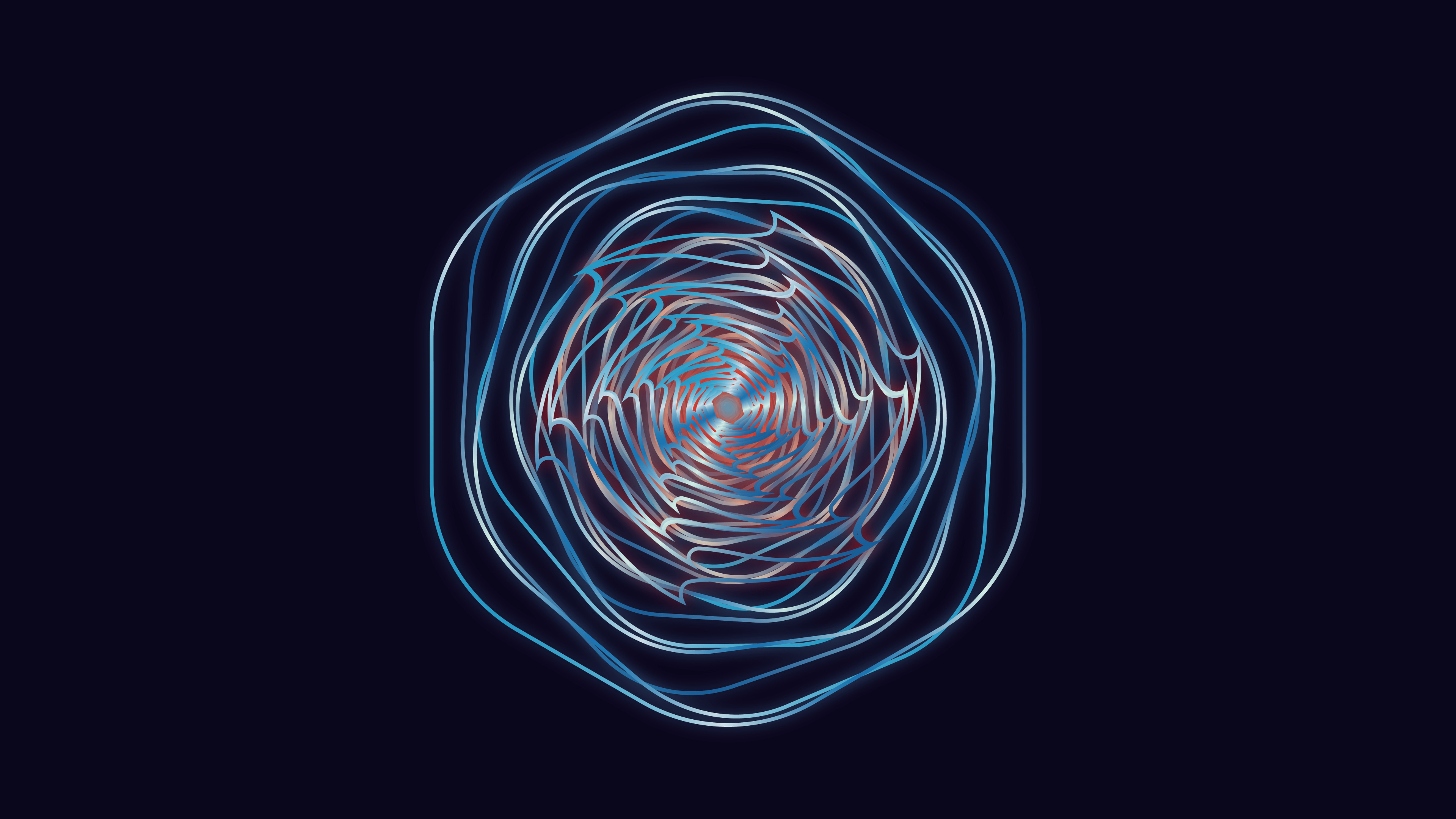 Blue and White Spiral Light. Wallpaper in 3840x2160 Resolution