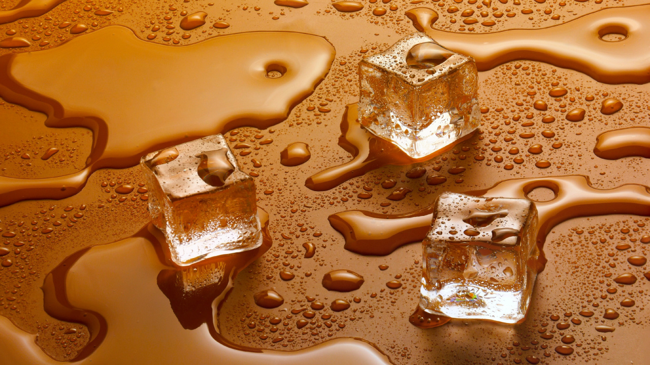 Eau, Glace, Glaçon, Brown, Lumière. Wallpaper in 1280x720 Resolution