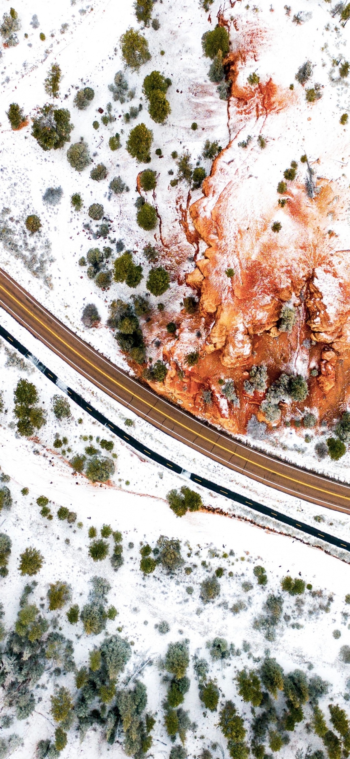 Nieve, Naturaleza, Vajilla, Pendiente, Congelación. Wallpaper in 1125x2436 Resolution