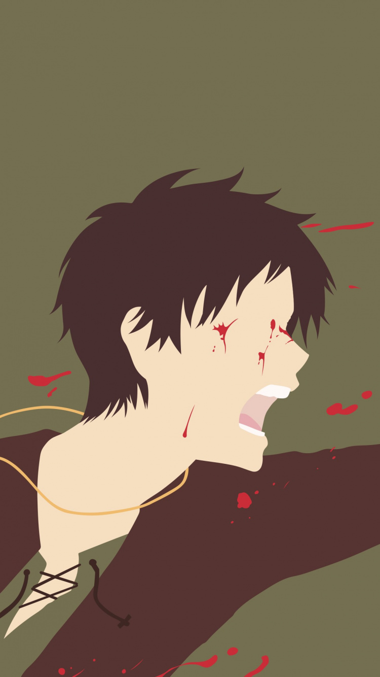 Eren Yeager, 笠阿克曼, 攻击的巨人, Levi, 简约 壁纸 750x1334 允许