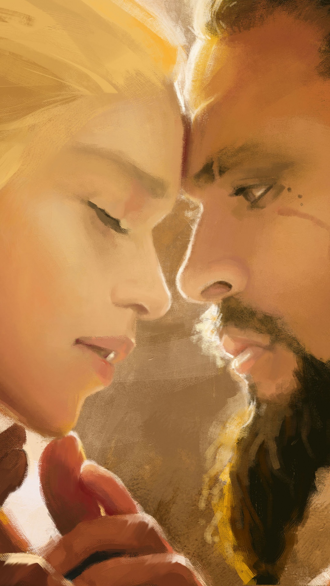 Frau Mit Rotem Lippenstift Neben Mann im Schwarzen Hemd. Wallpaper in 1080x1920 Resolution