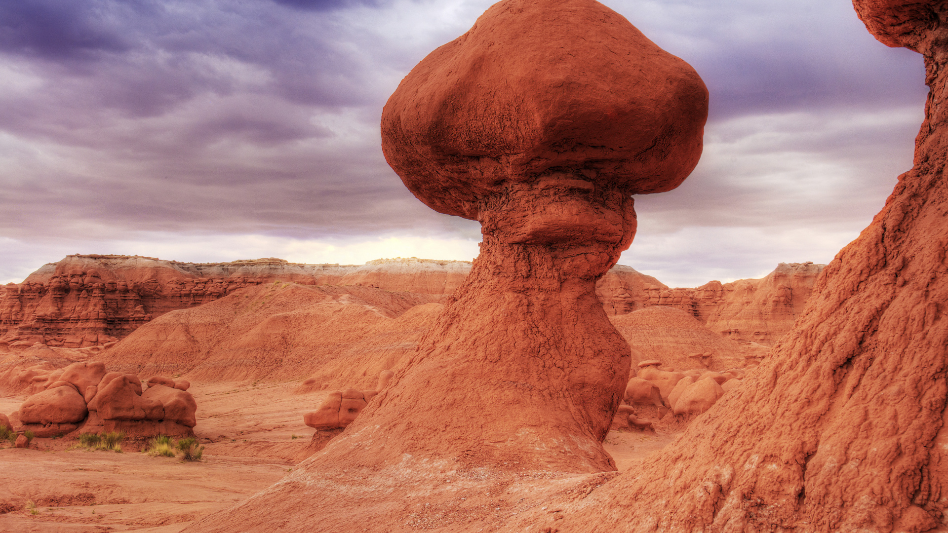 Brown Rock Formation Under Blue Sky. Wallpaper in 1920x1080 Resolution