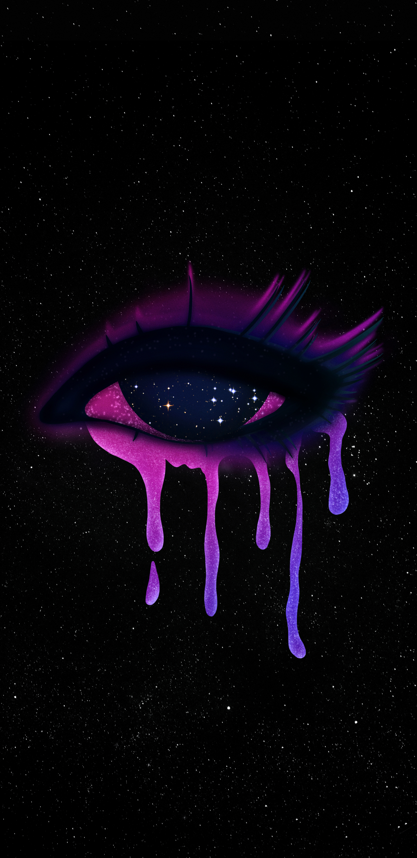 Darkness, Water, Liquid, Purple, Fluid. Wallpaper in 1440x2960 Resolution