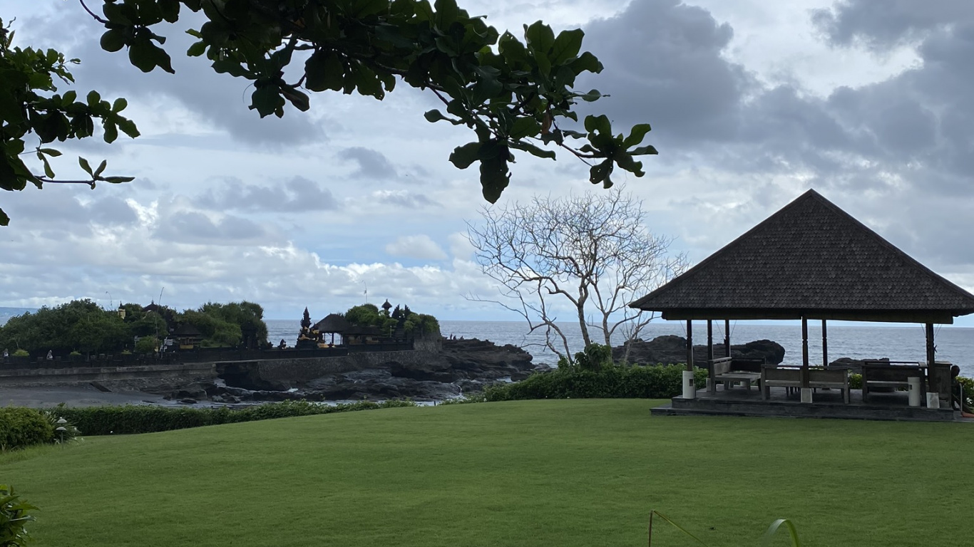Bali, Cloud, Grass, Gazebo, Plain. Wallpaper in 1366x768 Resolution